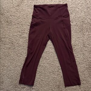 Lululemon fast and free crop high waisted leggings
